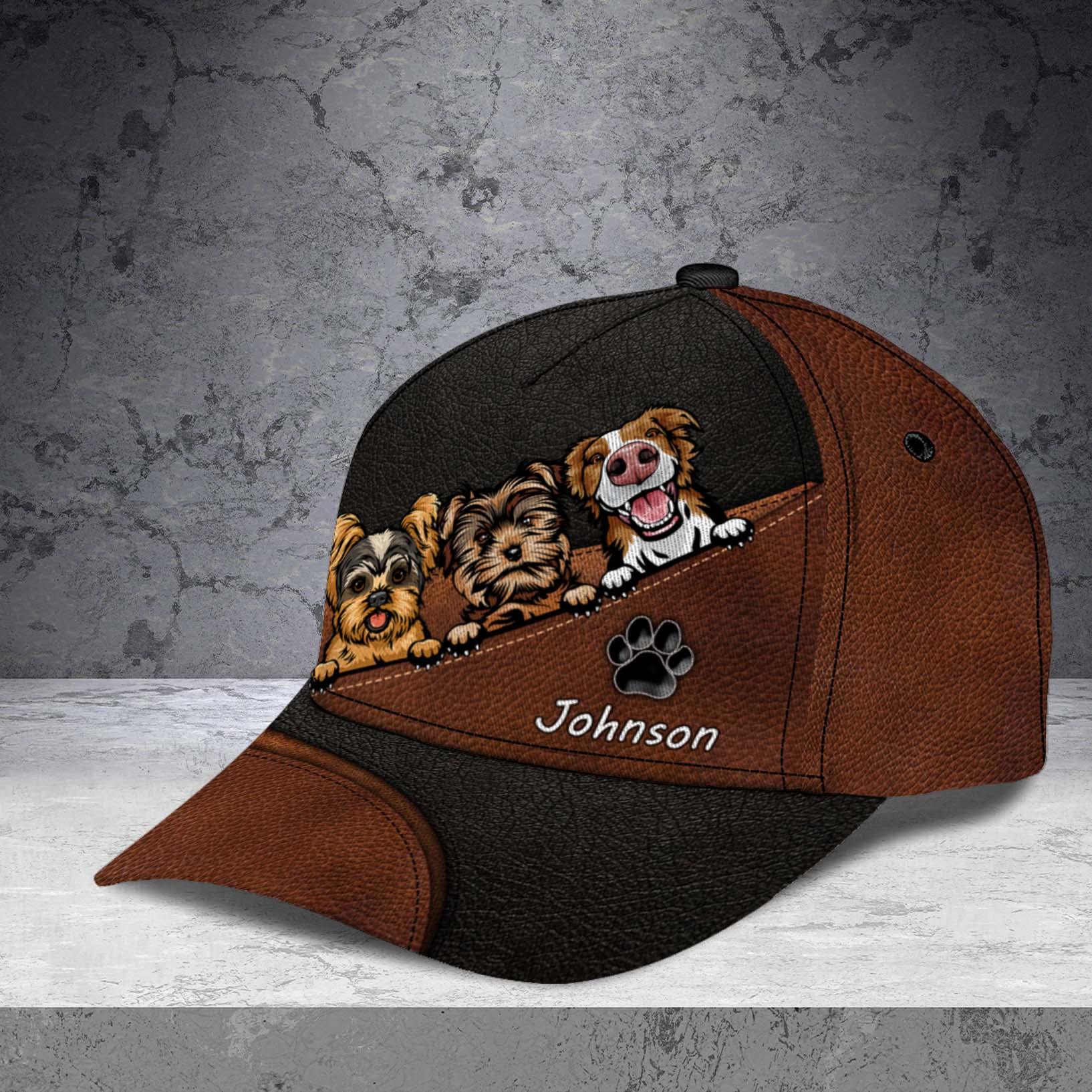 Dog Carbon Brown Personalized Cap, Personalized Gift for Dog Lovers, Dog Dad, Dog Mom Trucker Hats Custom Hats Gifts For Men & Women