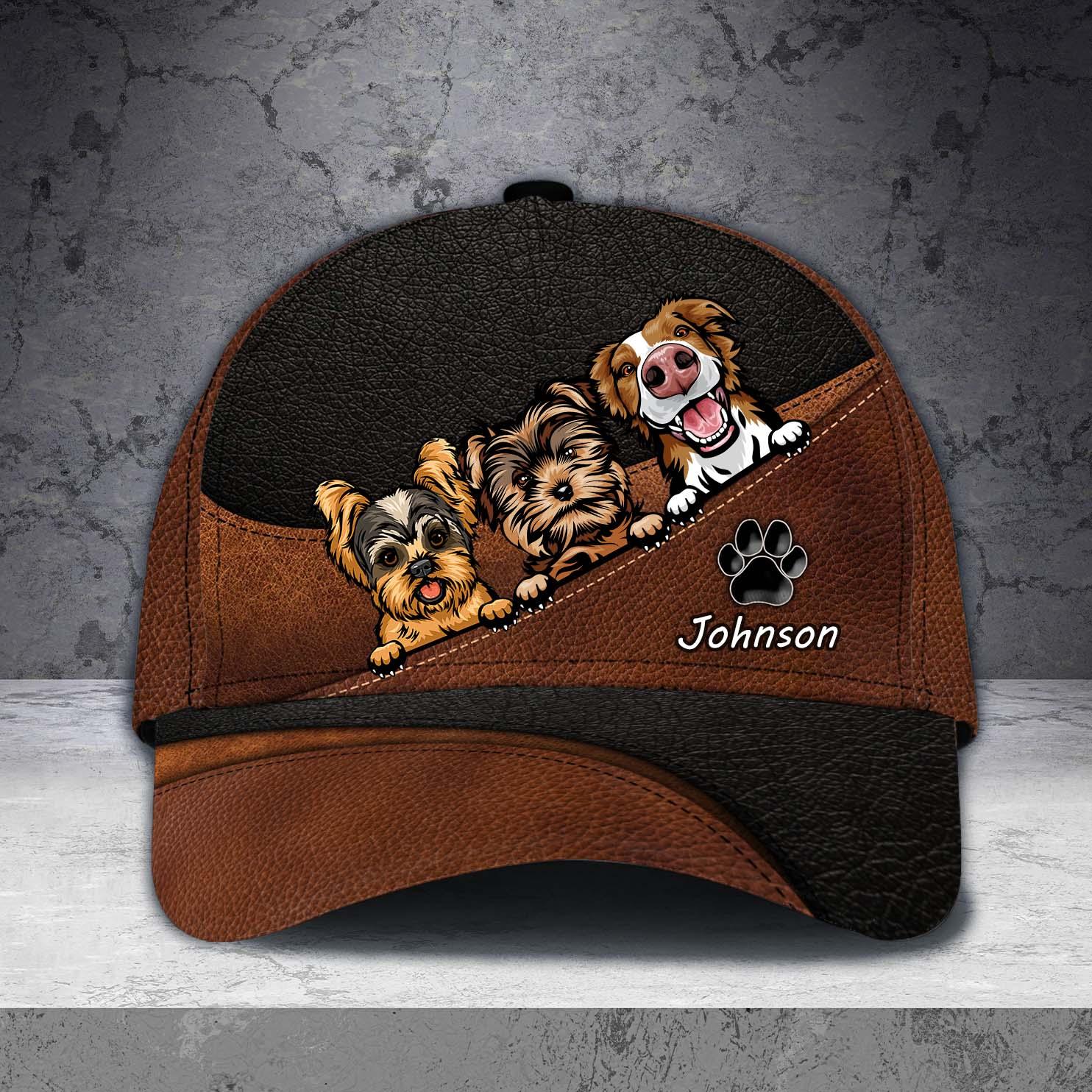 Dog Carbon Brown Personalized Cap, Personalized Gift for Dog Lovers, Dog Dad, Dog Mom Trucker Hats Custom Hats Gifts For Men & Women