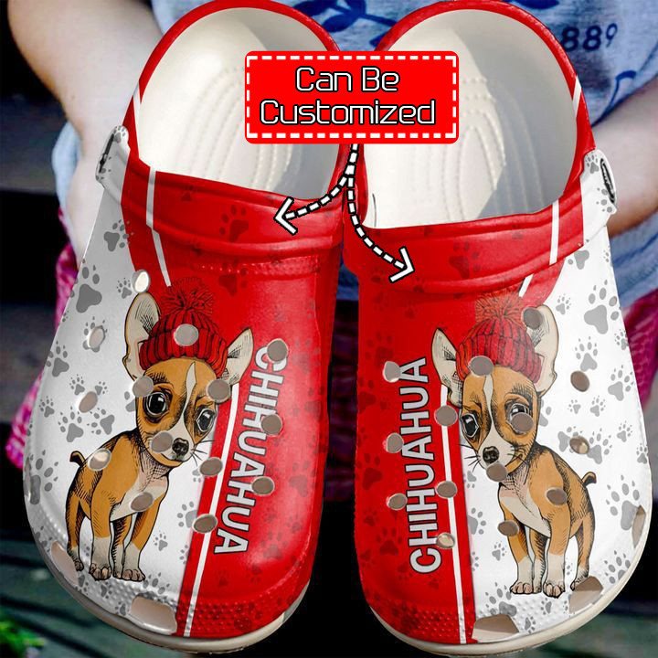 Dog - Chihuahua Love Red clog Shoes For Men And Women