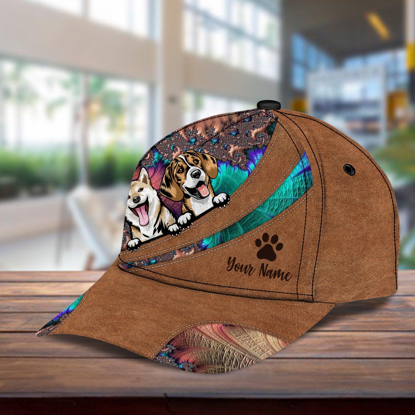 Dog Colorful Personalized Cap, Personalized Gift for Dog Lovers, Dog Dad, Dog Mom Trucker Hats Custom Hats Gifts For Men & Women