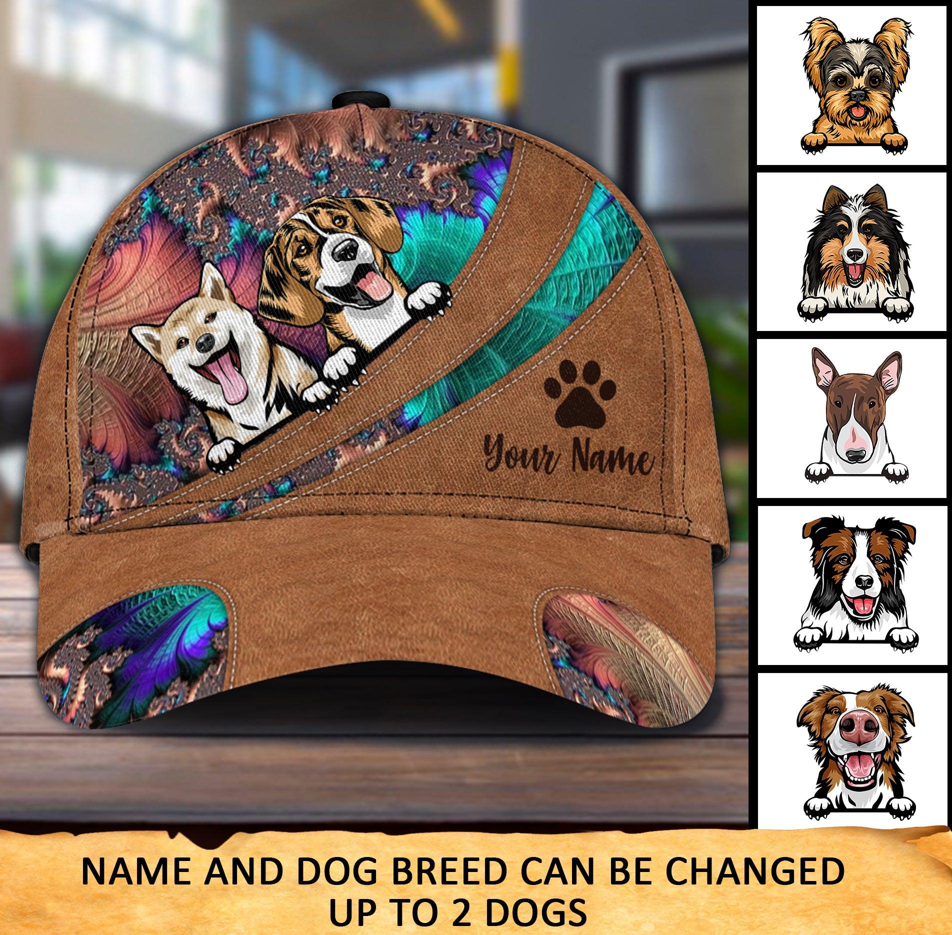 Dog Colorful Personalized Cap, Personalized Gift for Dog Lovers, Dog Dad, Dog Mom Trucker Hats Custom Hats Gifts For Men & Women