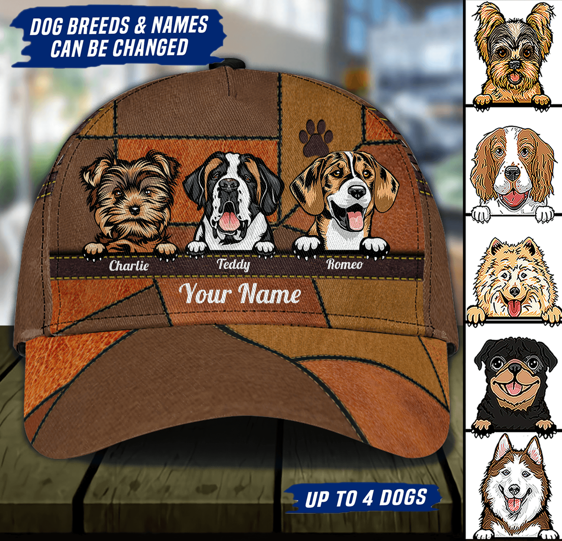 Dog Colorful Personalized Cap, Personalized Gift for Dog Lovers, Dog Dad, Dog Mom Trucker Hats Custom Hats Gifts For Men & Women