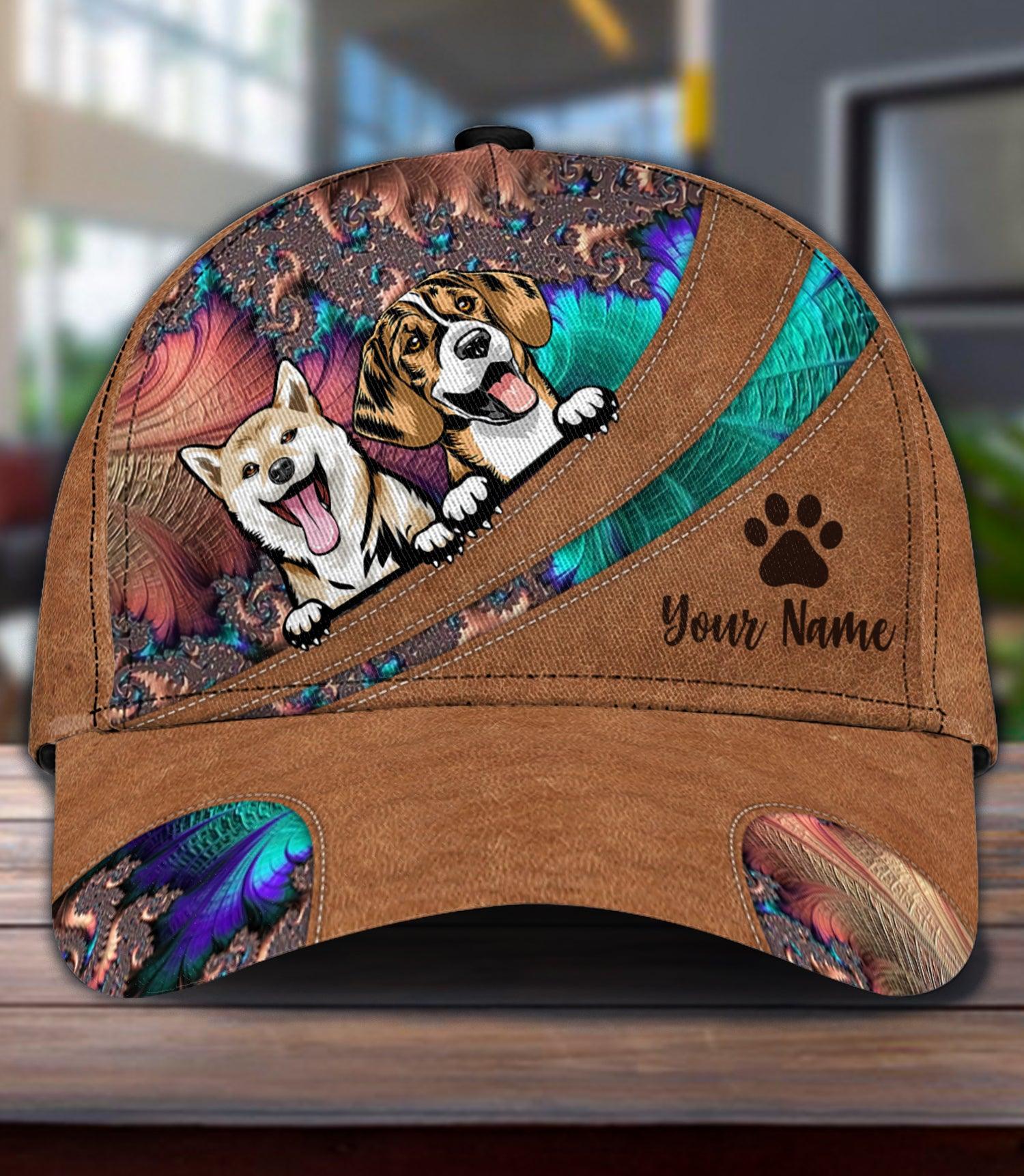 Dog Colorful Personalized Cap, Personalized Gift for Dog Lovers, Dog Dad, Dog Mom Trucker Hats Custom Hats Gifts For Men & Women