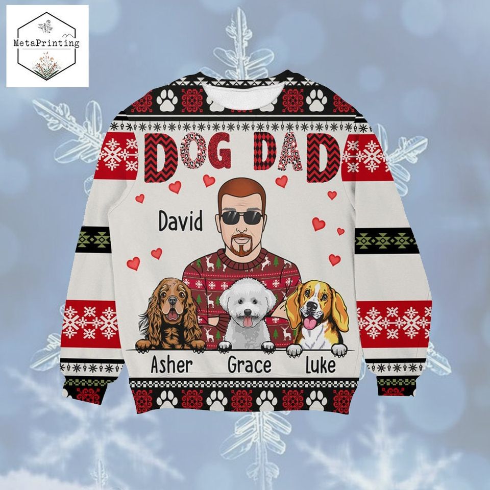 Dog Dad Ugly Christmas Sweater