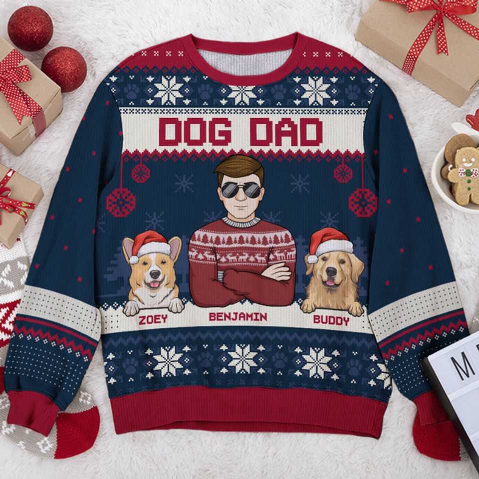 Dog DadMom Custom Ugly Sweatshirt