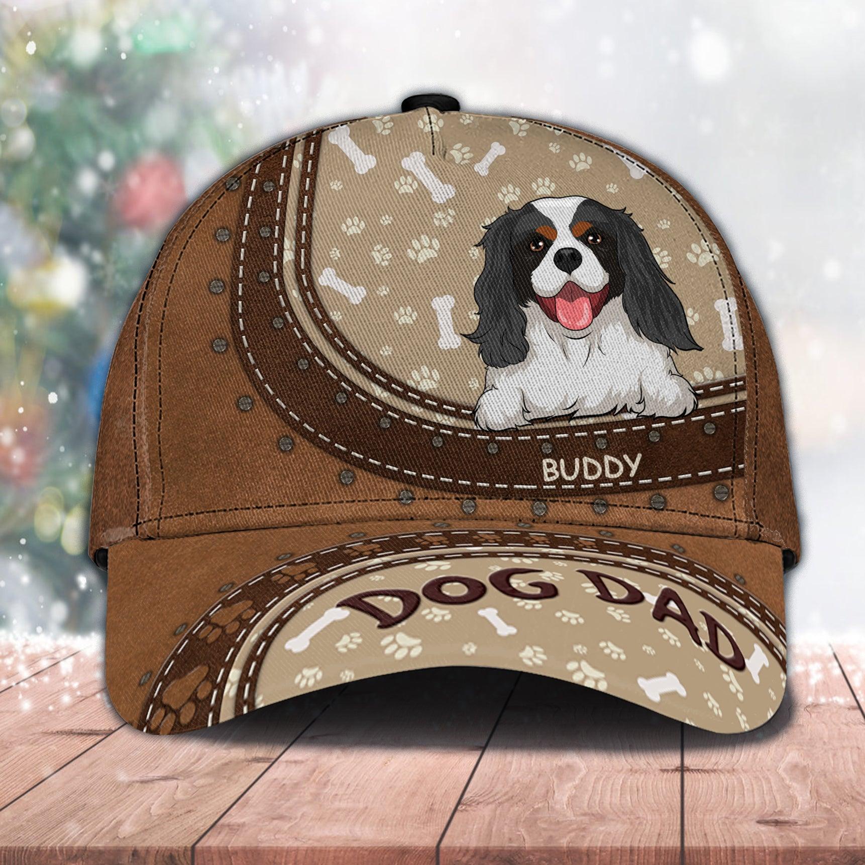 Dog For Dog Dad Personalized Cap, Personalized Gift for Dog Lovers, Dog Dad, Dog Mom Trucker Hats Custom Hats Gifts For Men & Women