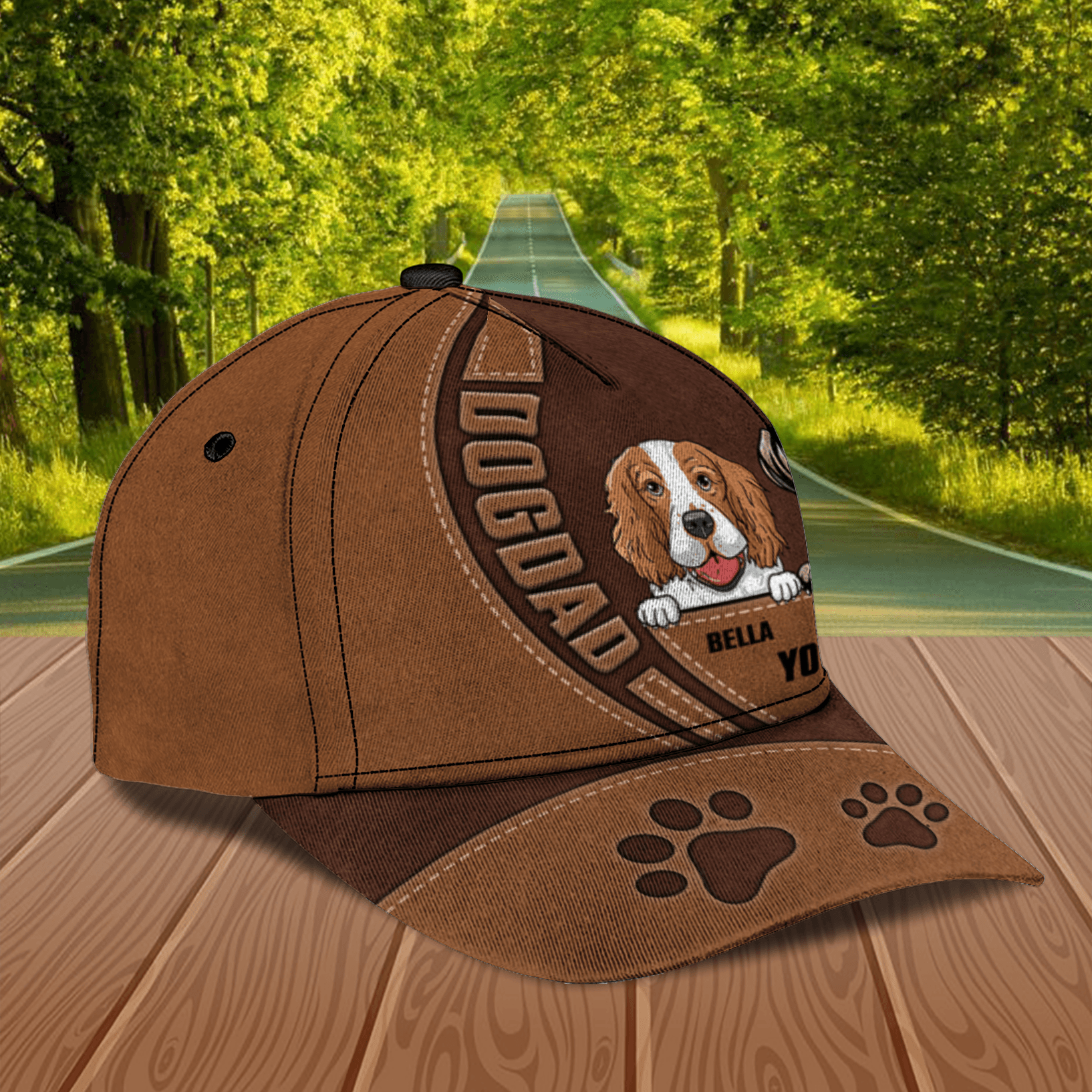 Dog For Dog Dad Personalized Cap, Personalized Gift for Dog Lovers, Dog Dad, Dog Mom Trucker Hats Custom Hats Gifts For Men & Women