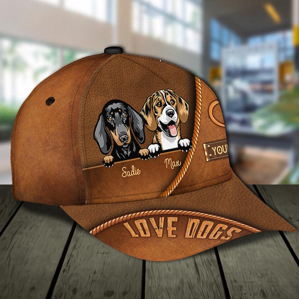 Dog Heart Paw Logo Personalized Classic Cap, Personalized Gift for Dog Lovers, Dog Dad, Dog Mom Trucker Hats Custom Hats Gifts For Men & Women