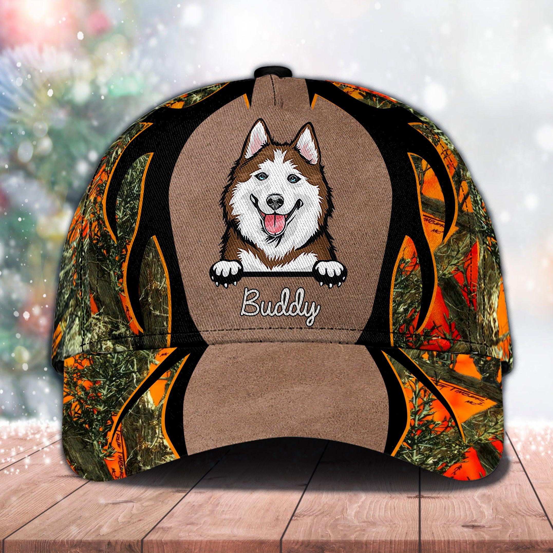 Dog Jungle Pattern Personalized Classic Cap, Personalized Gift for Dog Lovers, Dog Dad, Dog Mom Trucker Hats Custom Hats Gifts For Men & Women