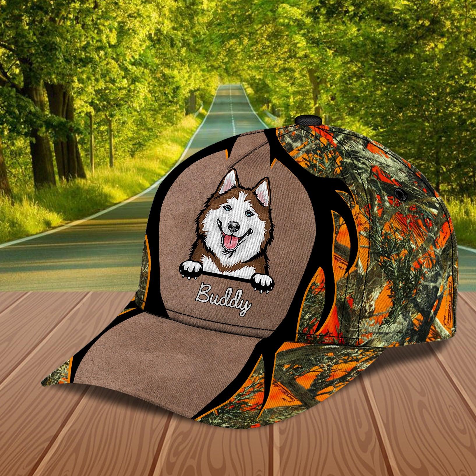 Dog Jungle Pattern Personalized Classic Cap, Personalized Gift for Dog Lovers, Dog Dad, Dog Mom Trucker Hats Custom Hats Gifts For Men & Women