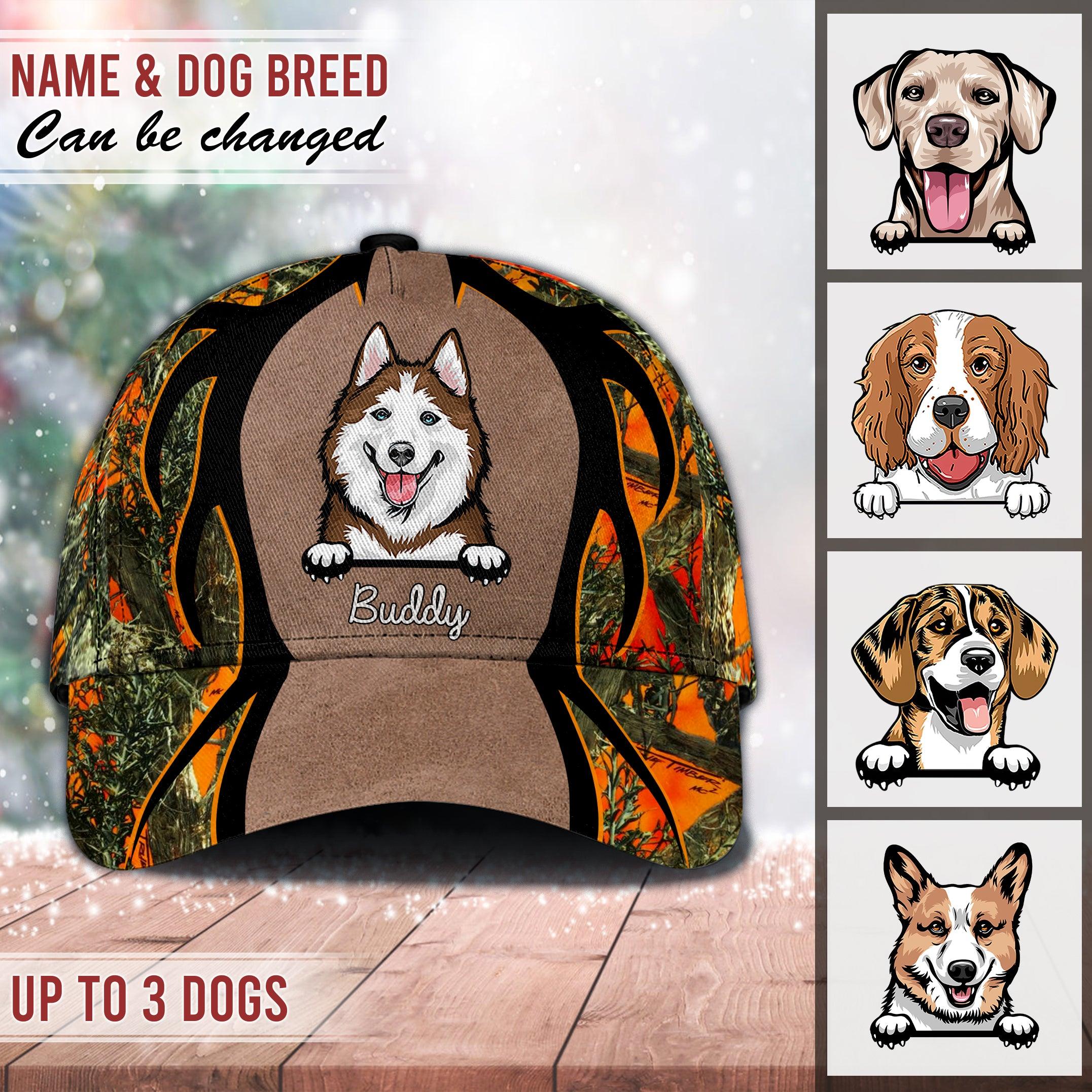 Dog Jungle Pattern Personalized Classic Cap, Personalized Gift for Dog Lovers, Dog Dad, Dog Mom Trucker Hats Custom Hats Gifts For Men & Women