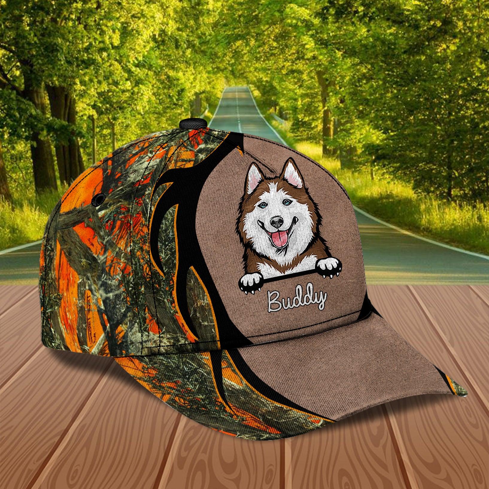 Dog Jungle Pattern Personalized Classic Cap, Personalized Gift for Dog Lovers, Dog Dad, Dog Mom Trucker Hats Custom Hats Gifts For Men & Women