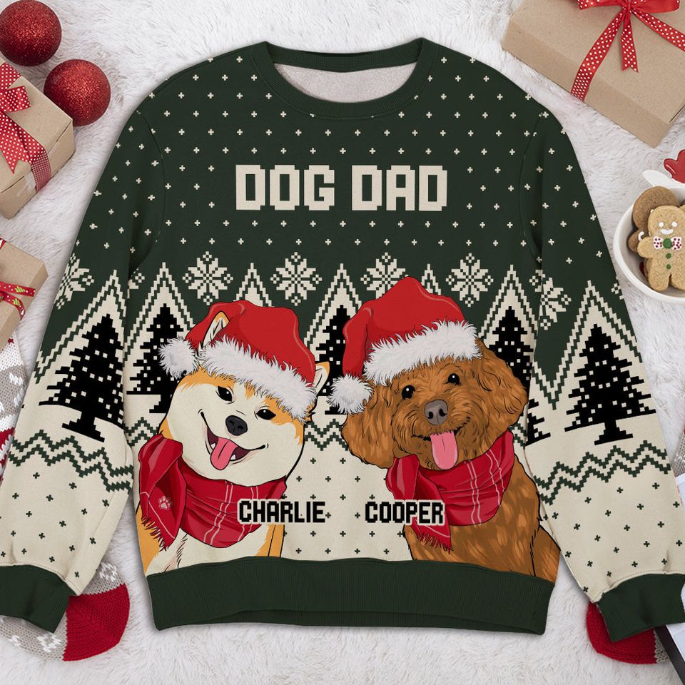 Dog Looking - Personalized Custom All-Over-Print Sweatshirt - Image 2