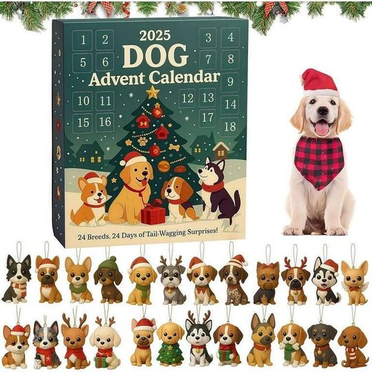 Dog Lover Advent Calendar Christmas 2025 with 24 Acrylic Ornaments, Christmas Countdown Gift for Dog Lovers - Image 11