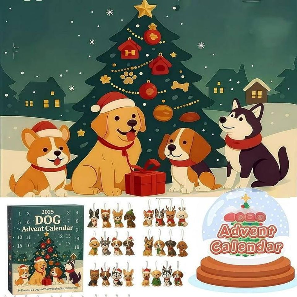 Dog Lover Advent Calendar Christmas 2025 with 24 Acrylic Ornaments, Christmas Countdown Gift for Dog Lovers - Image 5