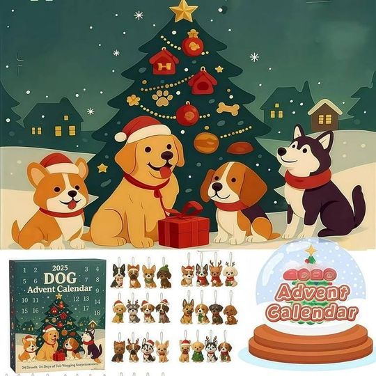 Dog Lover Advent Calendar Christmas 2025 with 24 Acrylic Ornaments, Christmas Countdown Gift for Dog Lovers - Image 13