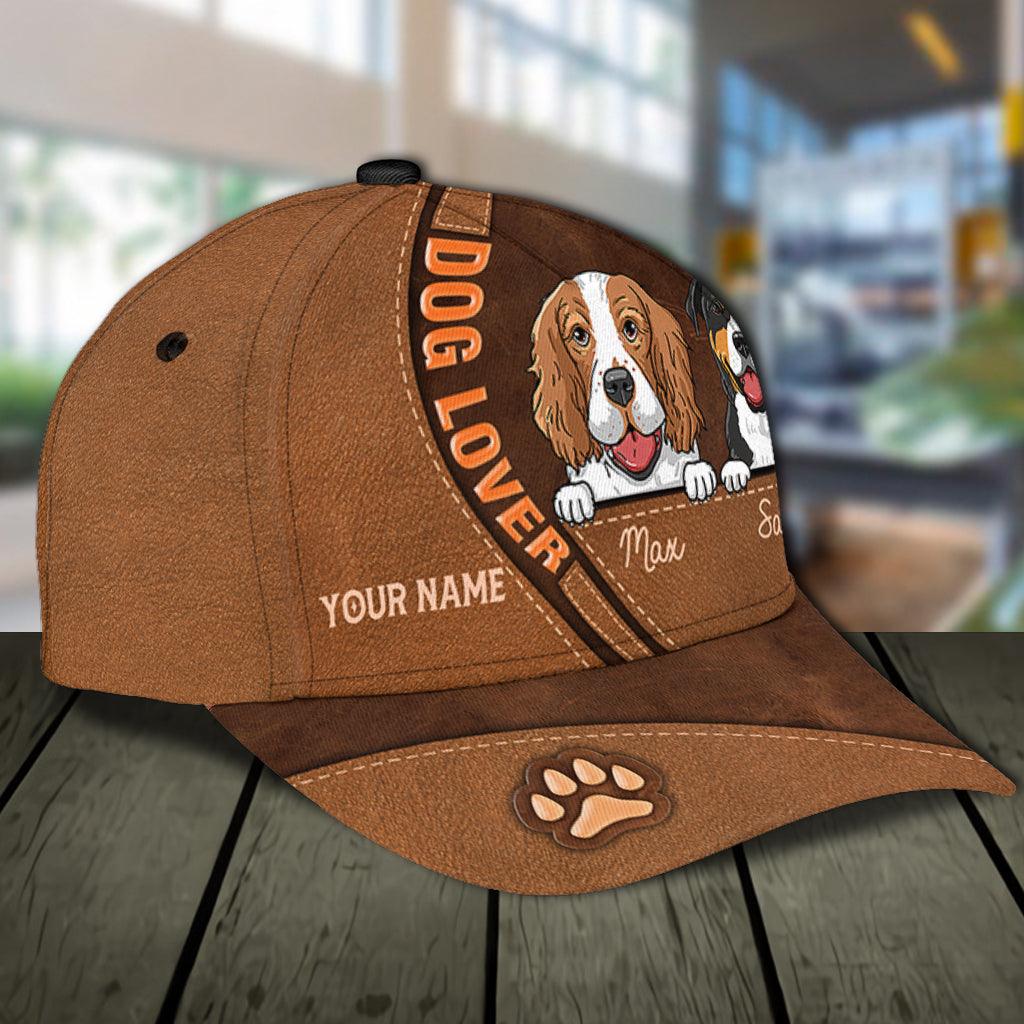 Dog Lover Brown Personalized Classic Cap, Personalized Gift for Dog Lovers, Dog Dad, Dog Mom Trucker Hats Custom Hats Gifts For Men & Women