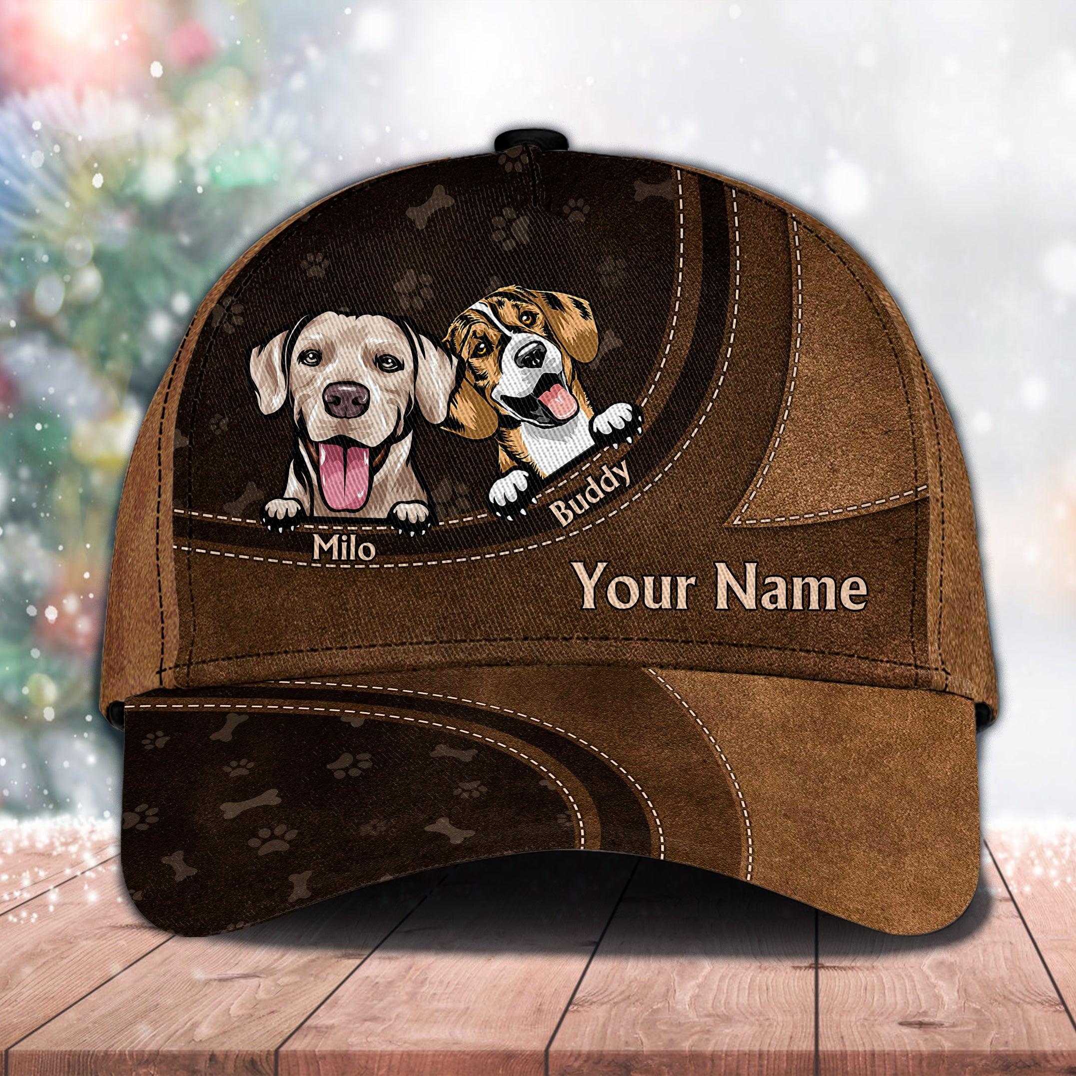 Dog Lover Personalized Classic Cap, Personalized Gift for Dog Lovers, Dog Dad, Dog Mom Trucker Hats Custom Hats Gifts For Men & Women