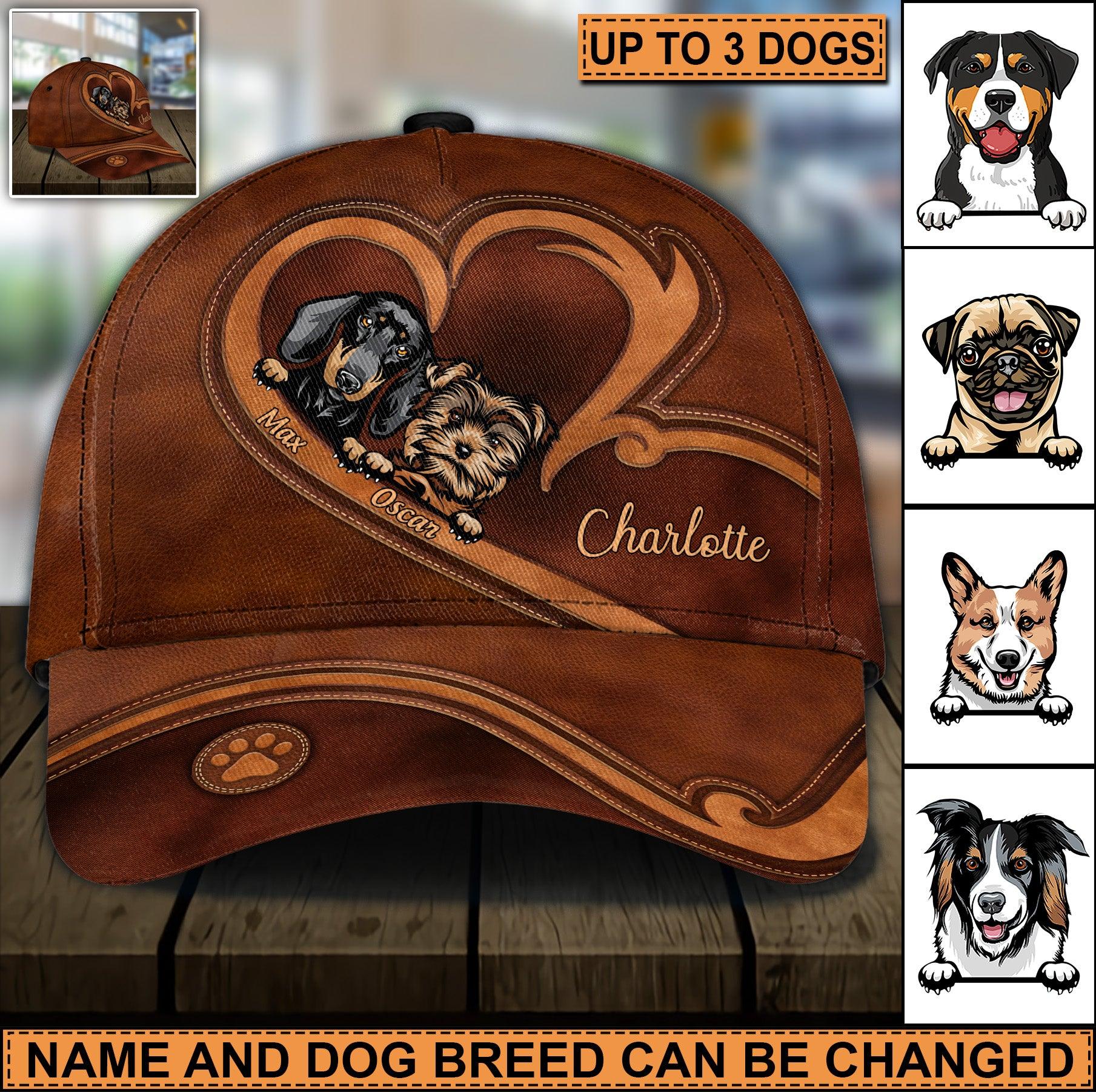 Dog Lover Personalized Classic Cap, Personalized Gift for Dog Lovers, Dog Dad, Dog Mom Trucker Hats Custom Hats Gifts For Men & Women