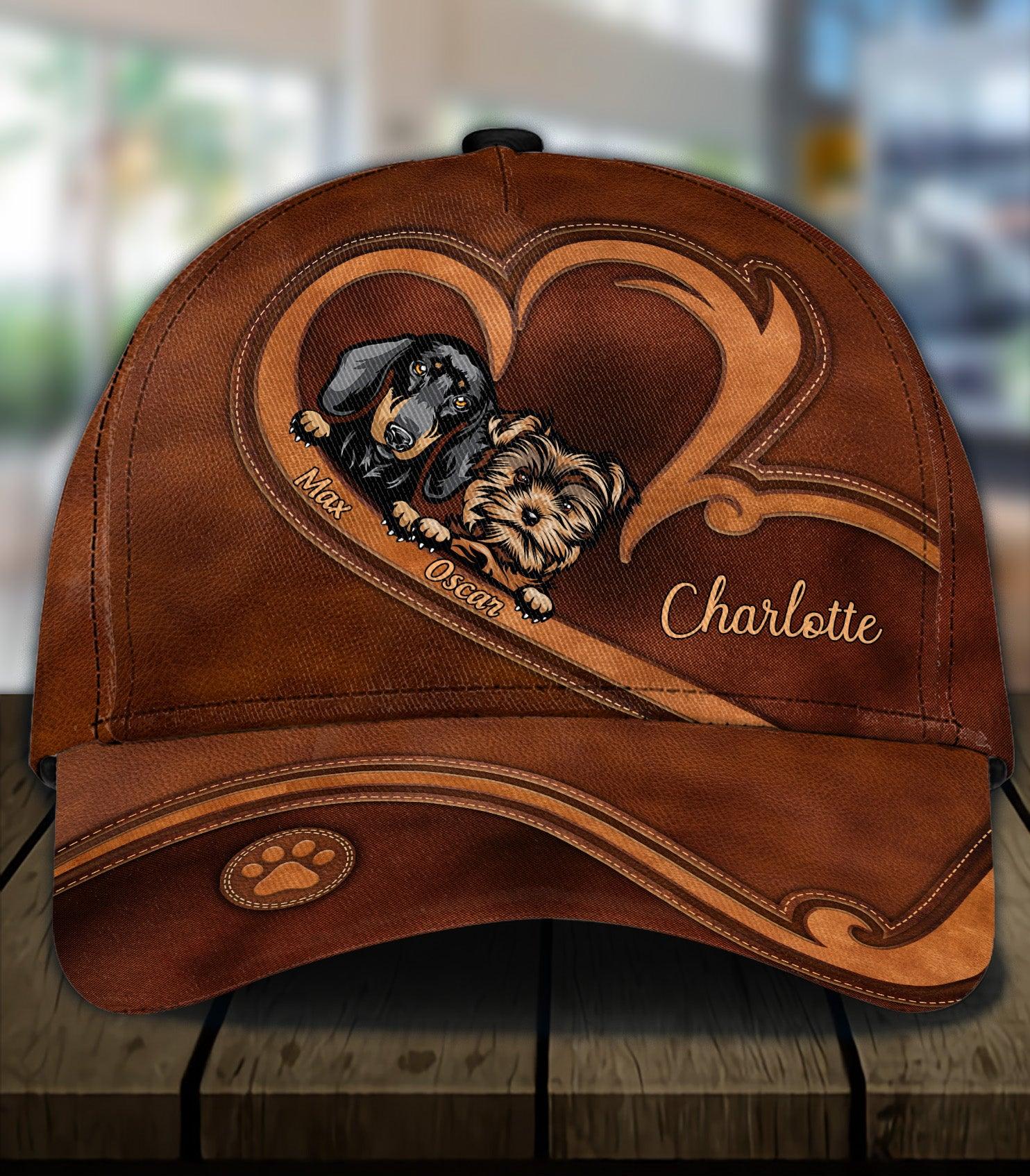 Dog Lover Personalized Classic Cap, Personalized Gift for Dog Lovers, Dog Dad, Dog Mom Trucker Hats Custom Hats Gifts For Men & Women