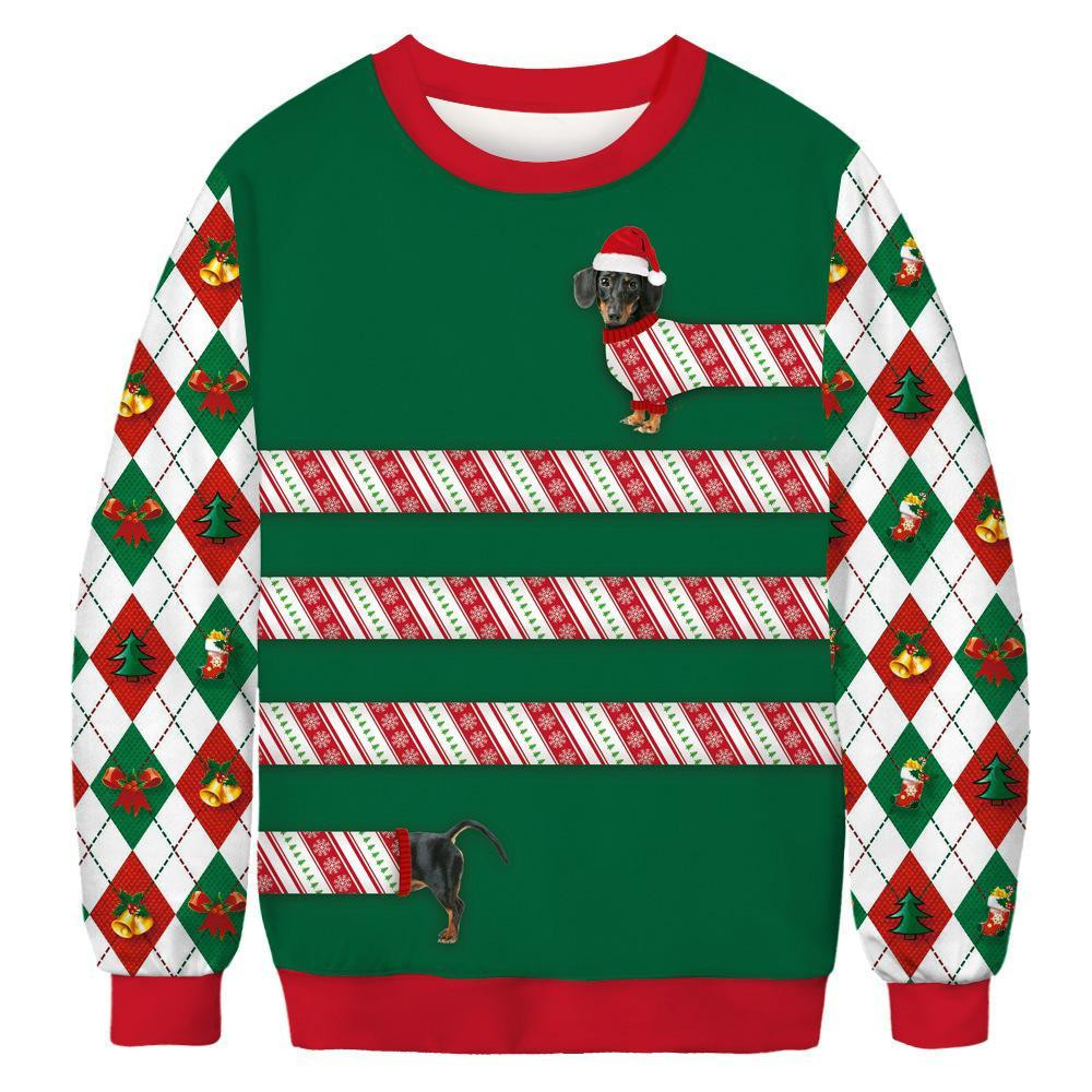 Dog Merry Christmas Ugly Christmas Sweater Adult 3D Funny Matching for family