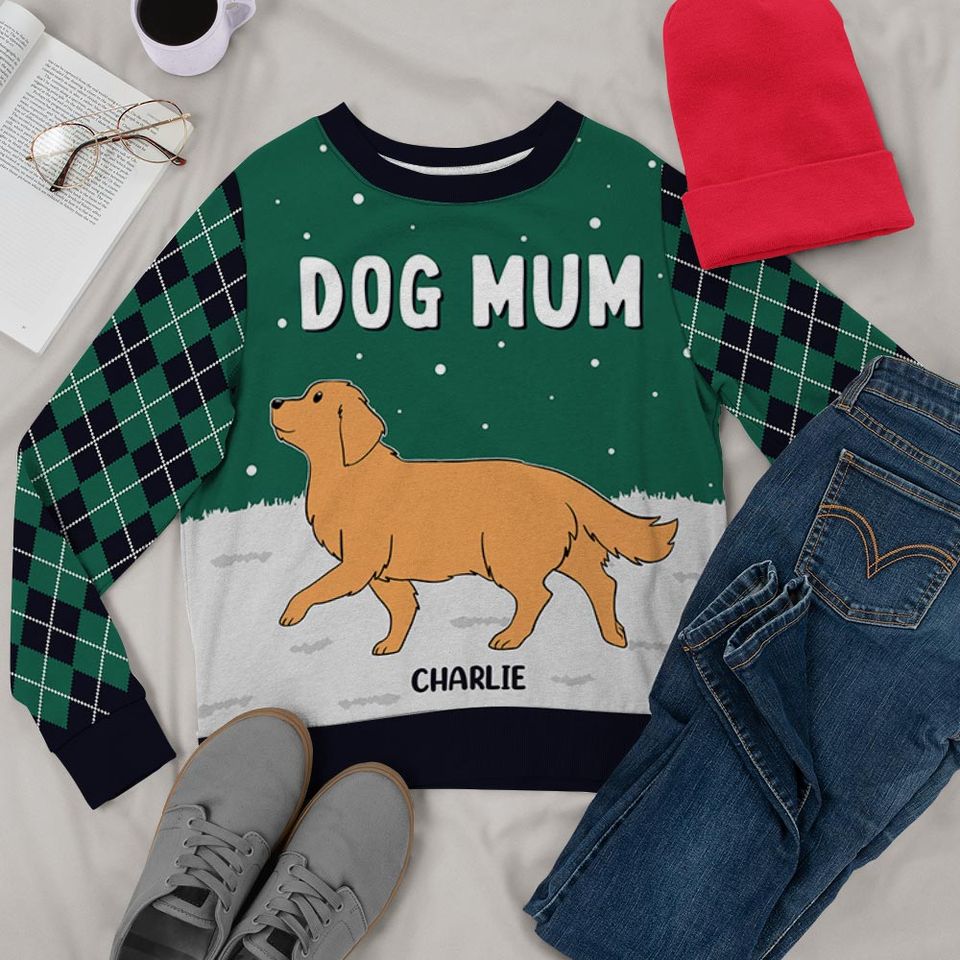 Dog Mum Dad - Personalized Custom All-Over-Print Sweatshirt