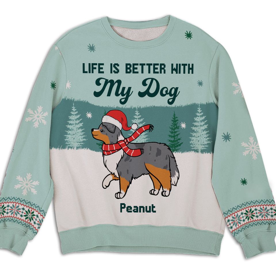 Dog Parents Mint - Personalized Custom All-Over-Print Sweatshirt