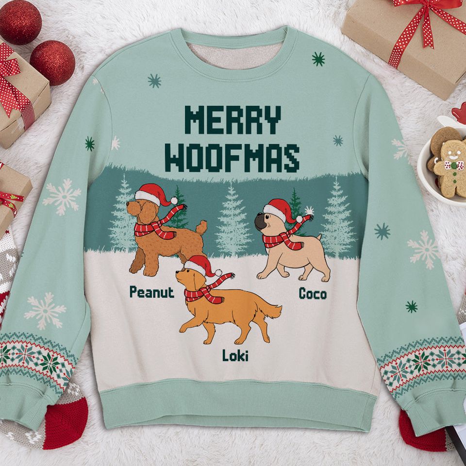 Dog Parents Mint - Personalized Custom All-Over-Print Sweatshirt - Image 3