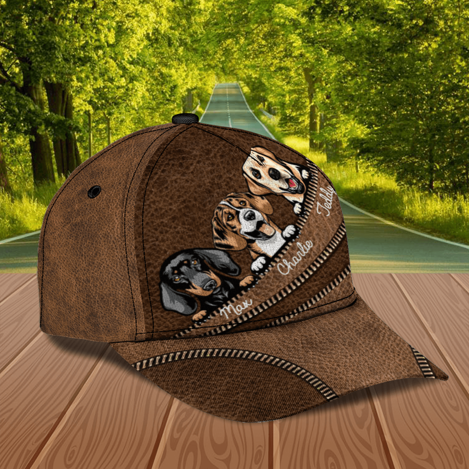 Dog Paw And Zippers Personalized Classic Cap, Personalized Gift for Dog Lovers, Dog Dad, Dog Mom Trucker Hats Custom Hats Gifts For Men & Women