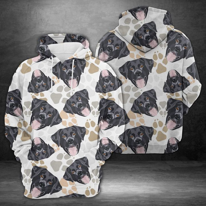 Dog Paws Black Labrador 3D All Over Print Hoodie, Zip Hoodie