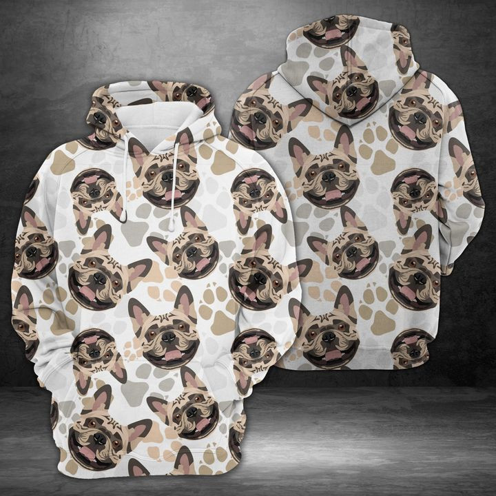 Dog Paws French Bulldog 3D All Over Print Hoodie, Zip Hoodie