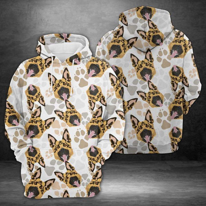 Dog Paws German Shepherd 3D All Over Print Hoodie, Zip Hoodie