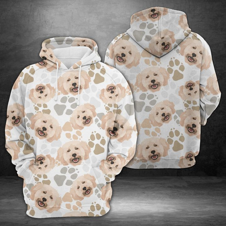 Dog Paws Poodle 3D All Over Print Hoodie, Zip Hoodie