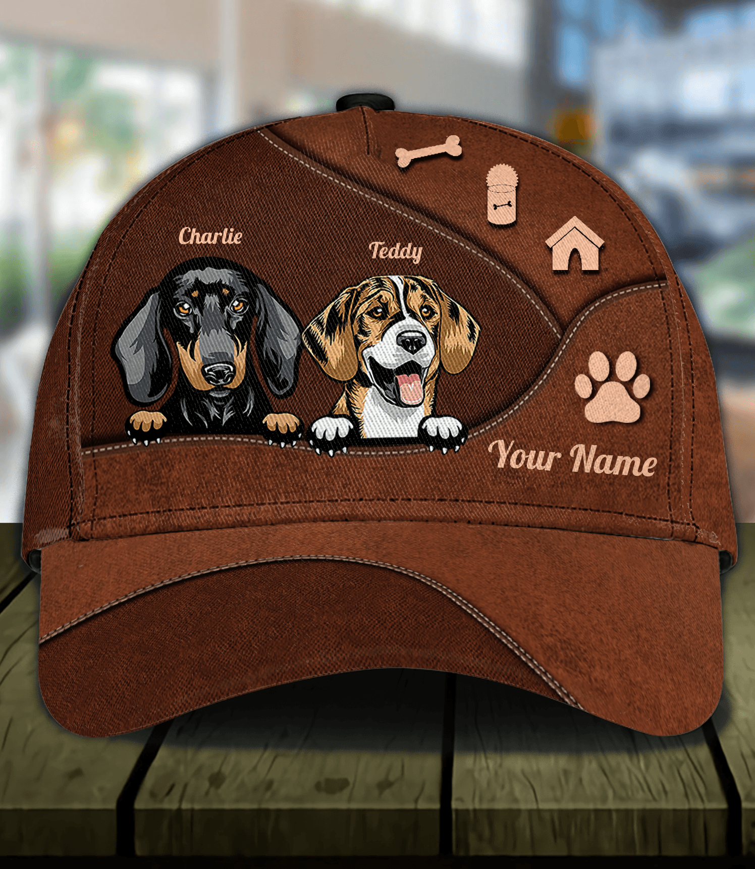 Dog Personalized Classic Cap, Personalized Gift for Dog Lovers, Dog Dad, Dog Mom Trucker Hats Custom Hats Gifts For Men & Women