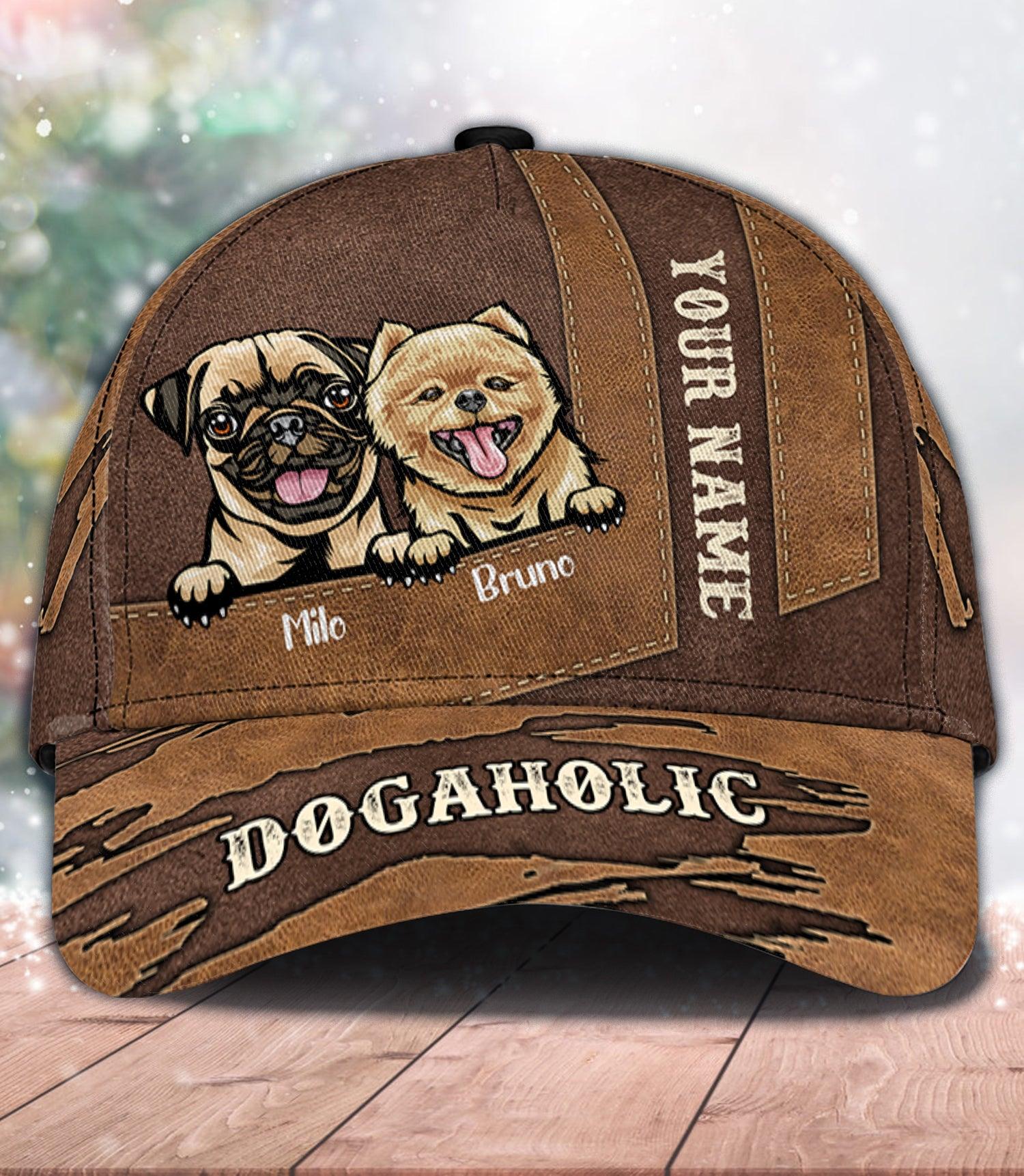 Dog Personalized Classic Cap, Personalized Gift for Dog Lovers, Dog Dad, Dog Mom Trucker Hats Custom Hats Gifts For Men & Women