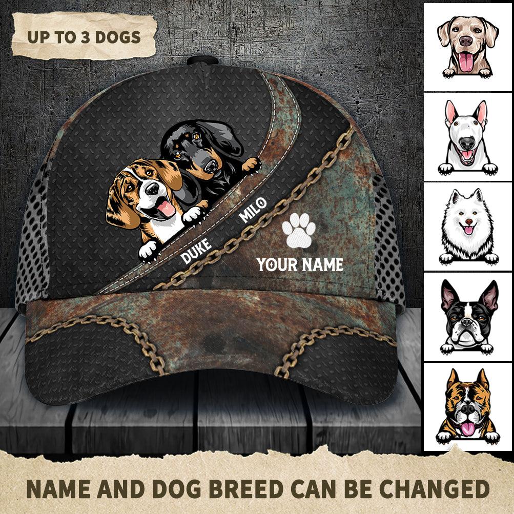 Dog Personalized Classic Cap, Personalized Gift for Dog Lovers, Dog Dad, Dog Mom Trucker Hats Custom Hats Gifts For Men & Women