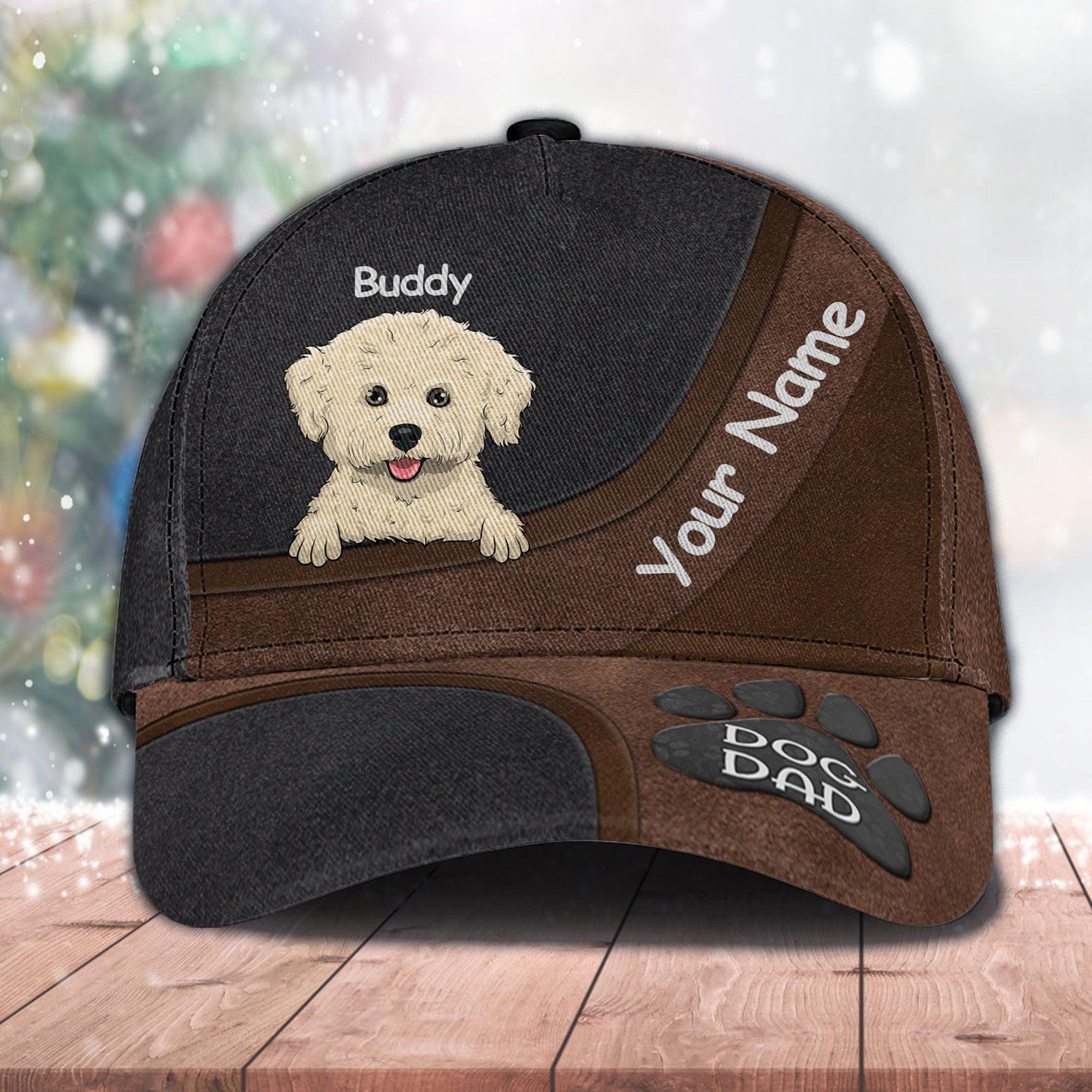 Dog Personalized Classic Cap, Personalized Gift for Dog Lovers, Dog Dad, Dog Mom Trucker Hats Custom Hats Gifts For Men & Women