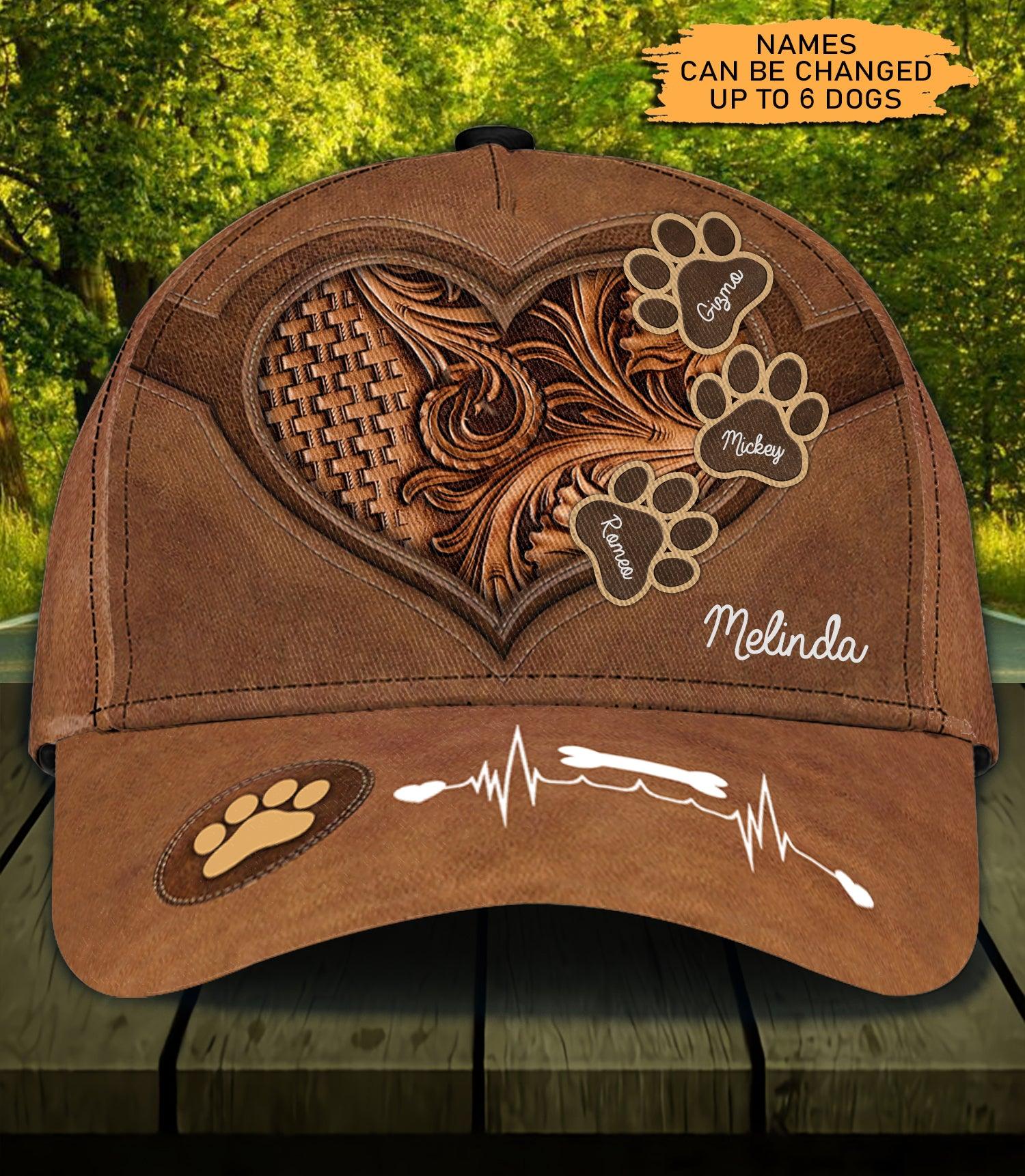 Dog Personalized Classic Cap, Personalized Gift for Dog Lovers, Dog Dad, Dog Mom Trucker Hats Custom Hats Gifts For Men & Women