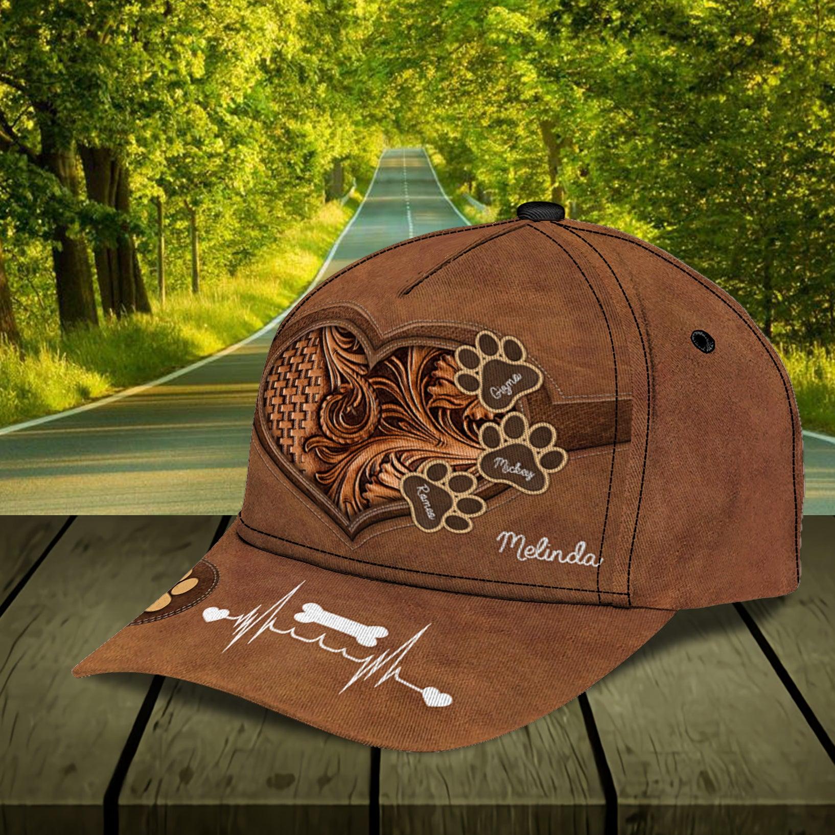 Dog Personalized Classic Cap, Personalized Gift for Dog Lovers, Dog Dad, Dog Mom Trucker Hats Custom Hats Gifts For Men & Women