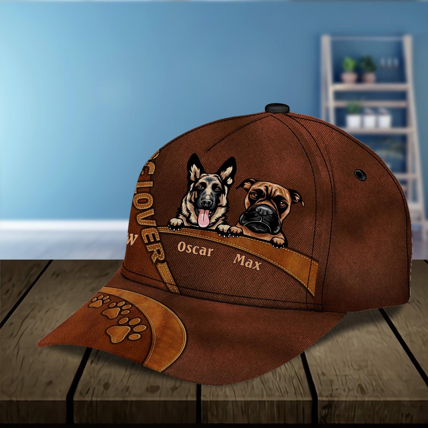 Dog Personalized Classic Cap, Personalized Gift for Dog Lovers, Dog Dad, Dog Mom Trucker Hats Custom Hats Gifts For Men & Women