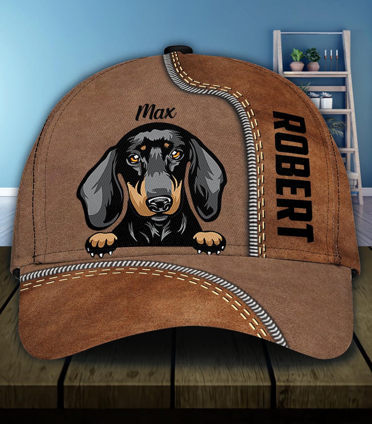 Dog Personalized Classic Cap, Personalized Gift for Dog Lovers, Dog Dad, Dog Mom Trucker Hats Custom Hats Gifts For Men & Women