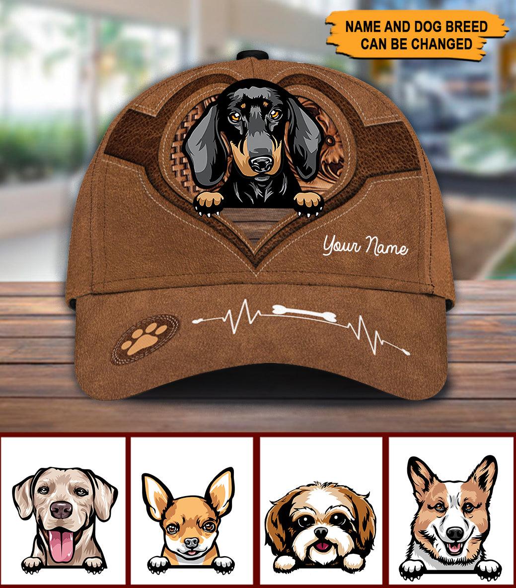 Dog Personalized Classic Cap, Personalized Gift for Dog Lovers, Dog Dad, Dog Mom Trucker Hats Custom Hats Gifts For Men & Women