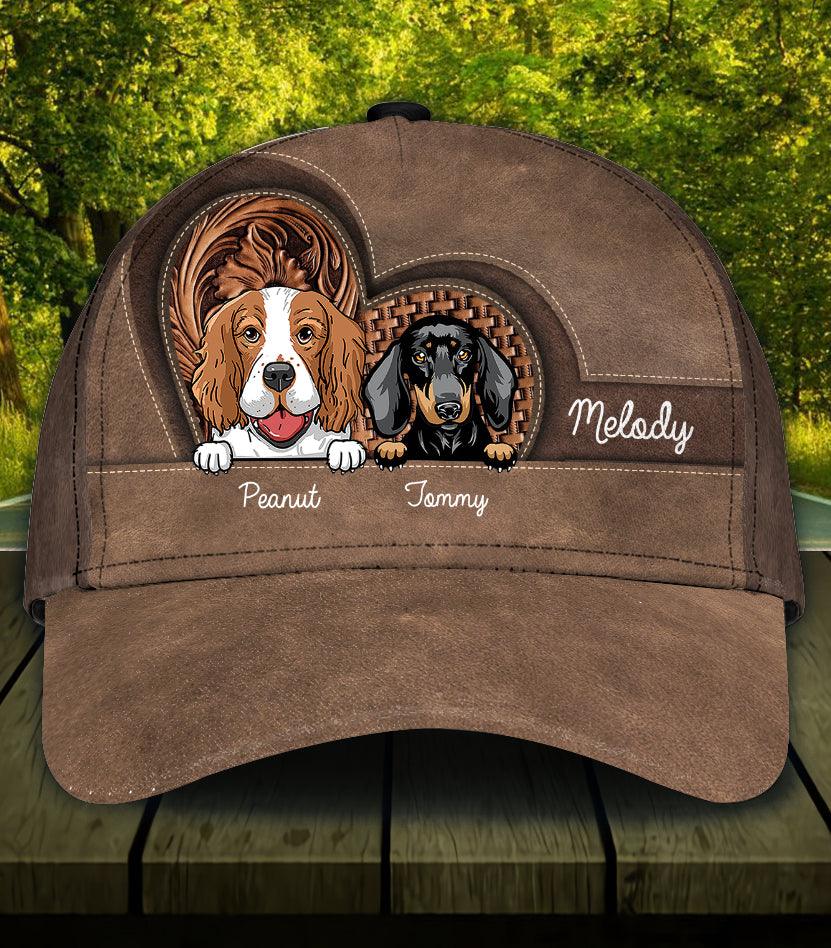 Dog Personalized Classic Cap, Personalized Gift for Dog Lovers, Dog Dad, Dog Mom Trucker Hats Custom Hats Gifts For Men & Women