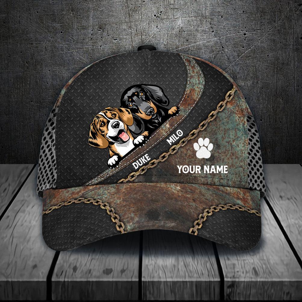 Dog Personalized Classic Cap, Personalized Gift for Dog Lovers, Dog Dad, Dog Mom Trucker Hats Custom Hats Gifts For Men & Women