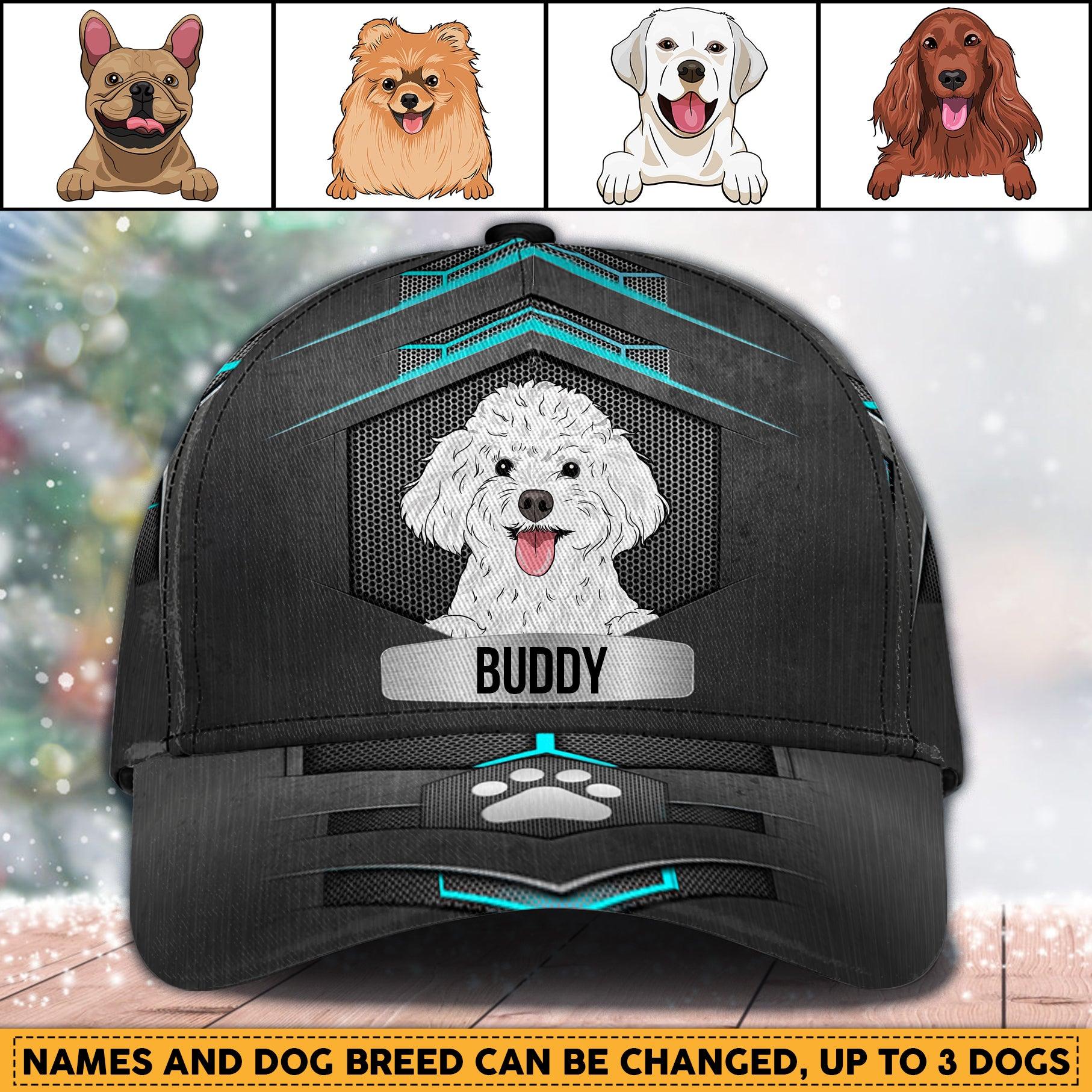 Dog Personalized Classic Cap, Personalized Gift for Dog Lovers, Dog Dad, Dog Mom Trucker Hats Custom Hats Gifts For Men & Women