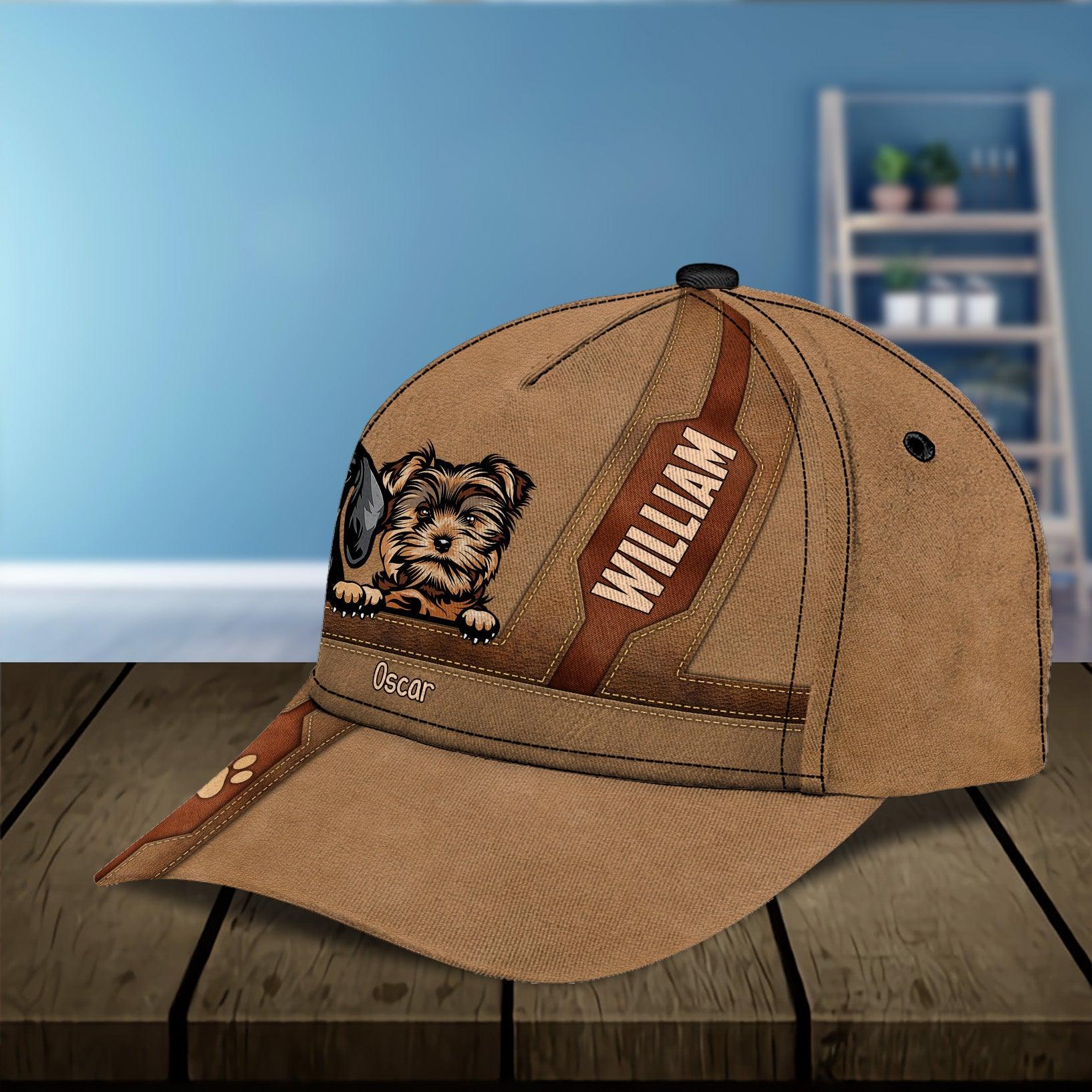 Dog Personalized Classic Cap, Personalized Gift for Dog Lovers, Dog Dad, Dog Mom Trucker Hats Custom Hats Gifts For Men & Women