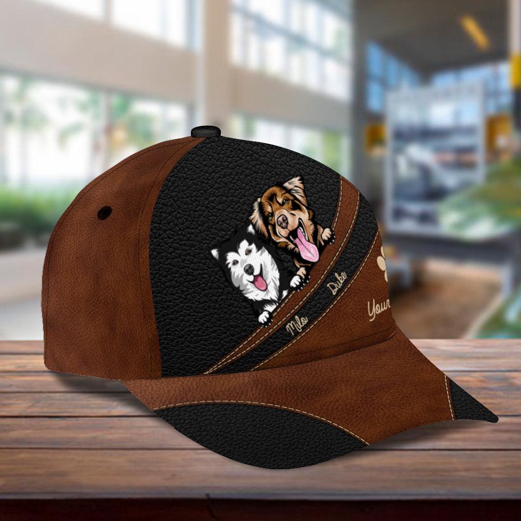 Dog Personalized Classic Cap, Personalized Gift for Dog Lovers, Dog Dad, Dog Mom Trucker Hats Custom Hats Gifts For Men & Women
