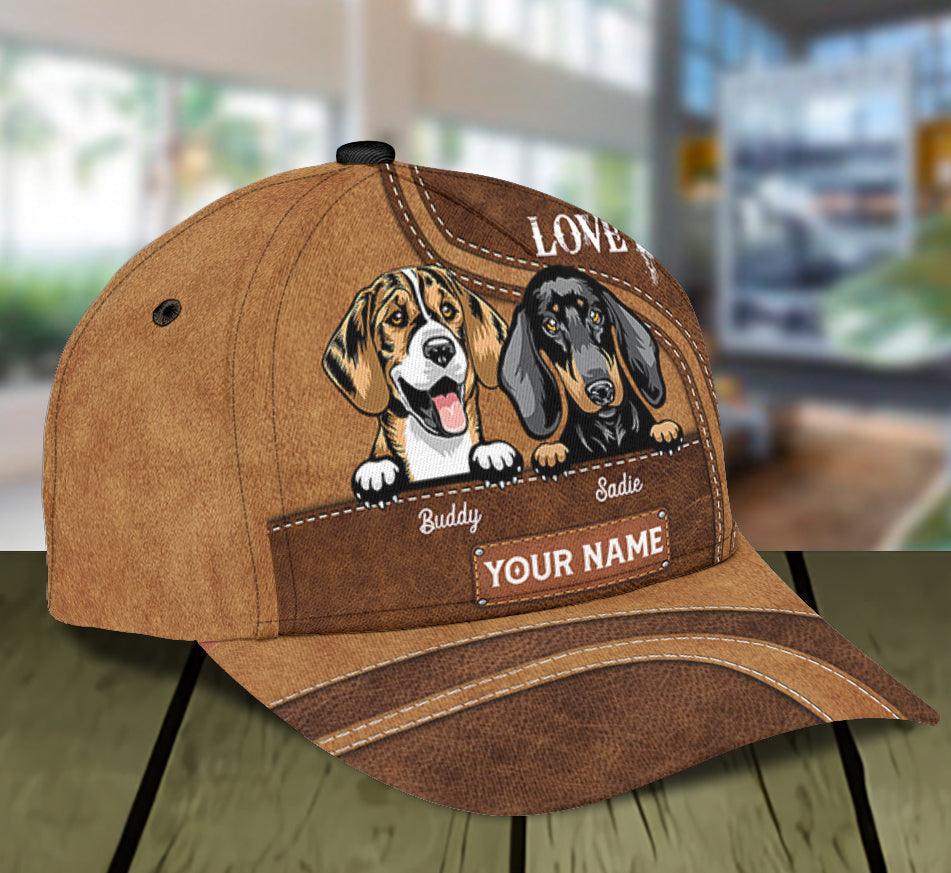 Dog Personalized Classic Cap, Personalized Gift for Dog Lovers, Dog Dad, Dog Mom Trucker Hats Custom Hats Gifts For Men & Women