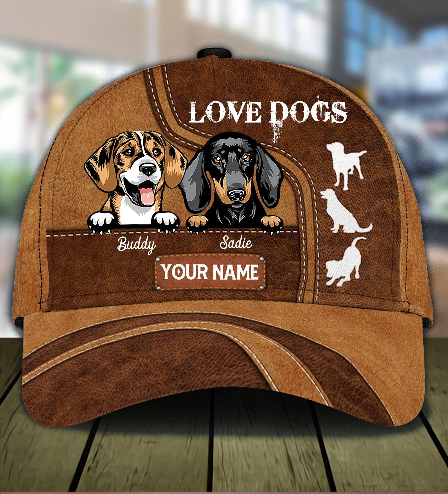 Dog Personalized Classic Cap, Personalized Gift for Dog Lovers, Dog Dad, Dog Mom Trucker Hats Custom Hats Gifts For Men & Women