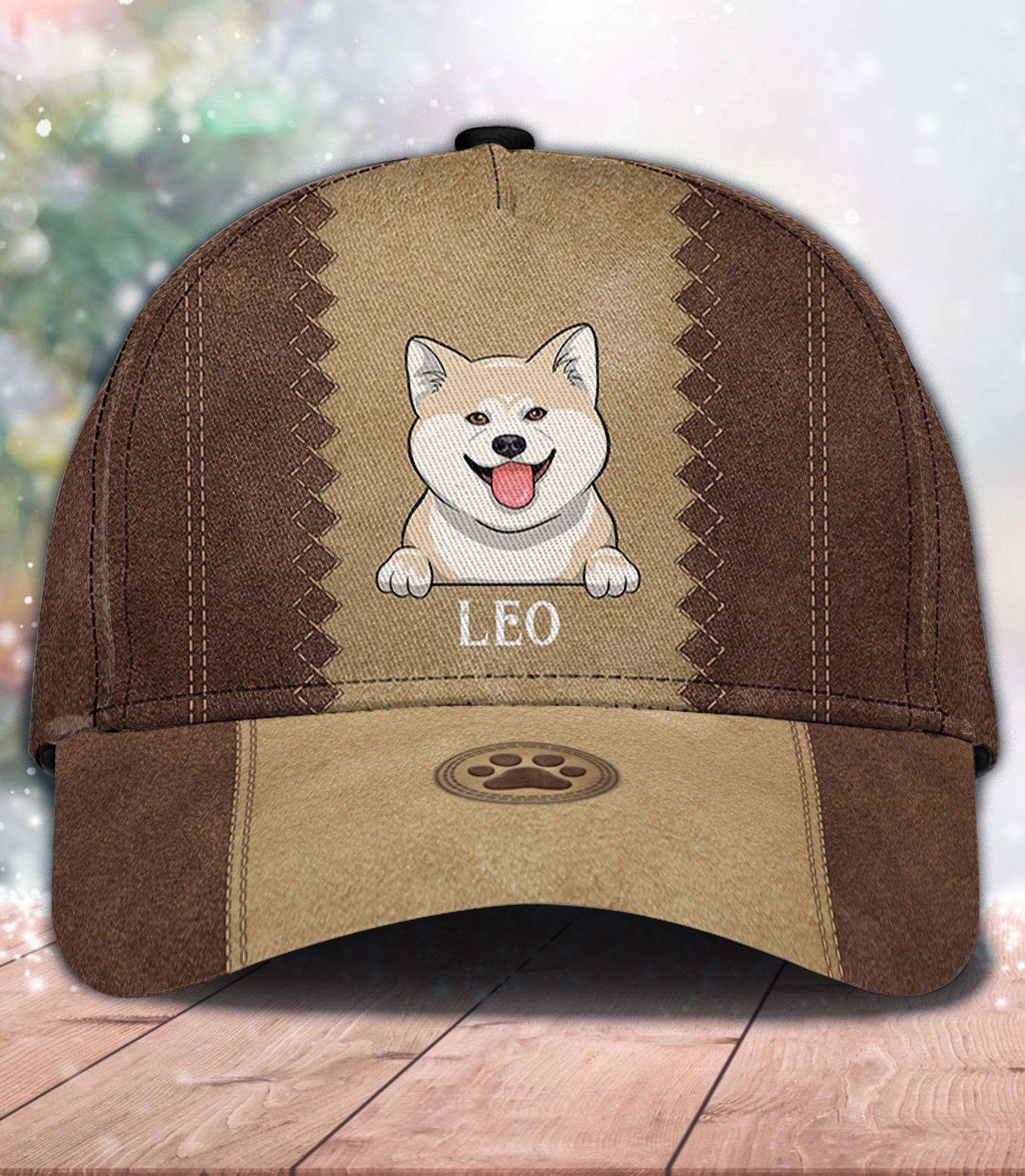 Dog Personalized Classic Cap, Personalized Gift for Dog Lovers, Dog Dad, Dog Mom Trucker Hats Custom Hats Gifts For Men & Women